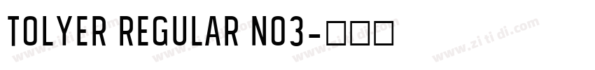 Tolyer Regular no3字体转换